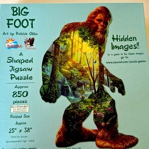 Jigsaw puzzle - Sasquatch (Bigfoot) 850 pieces. All pieces.